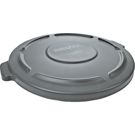 Rubbermaid Commercial BRUTE Brute 20-gallon Container Lid, Gray, Plastic, 19.9" W/Dia RCP261960GY